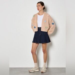 Apricot 🍑 - pleaded denim skirt